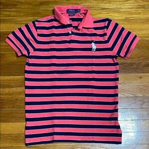 🌎 Polo by Ralph Lauren Pink Striped Sport Shirt